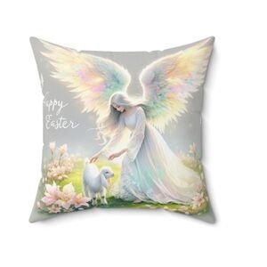 Angel and Lamb Decorative Pillow